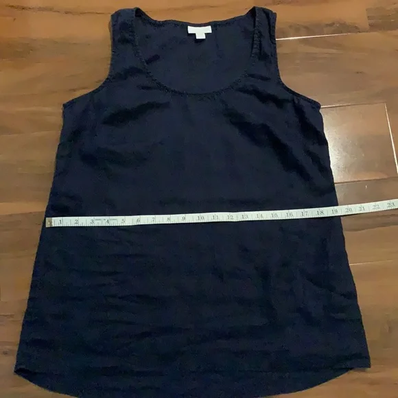 J Jill navy blue 100% linen sleeveless tank top size small S - Picture 12 of 12